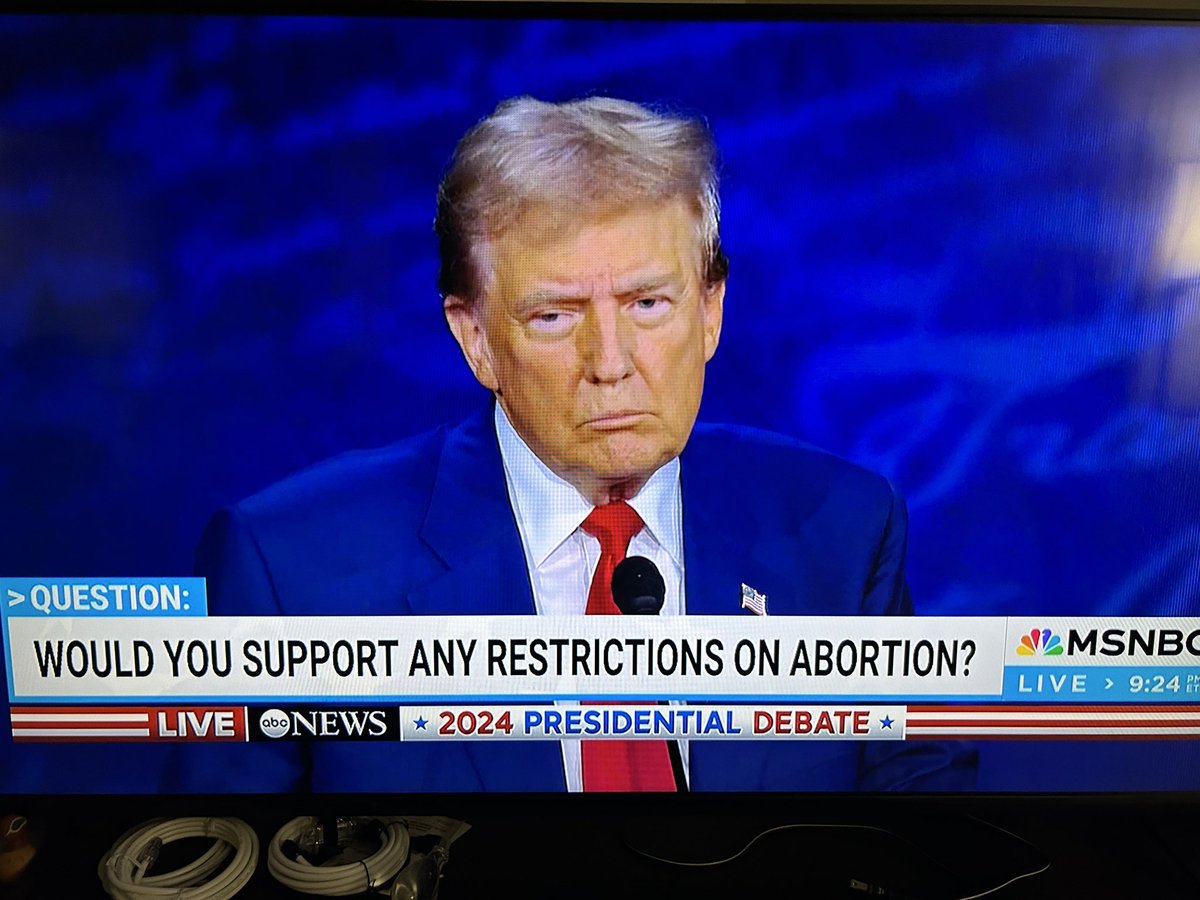 When the teacher scolds you for not paying attention in class. #Debate2024