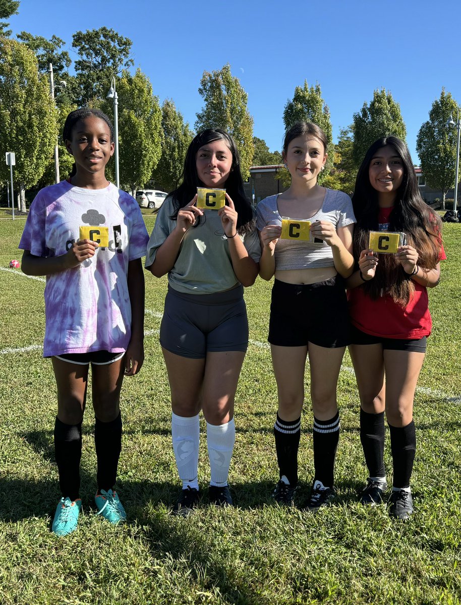 Welcome the 2024 Derby Middle School Girls Soccer team Captains. 
Makaila, Dayana, Jaelynn, and Emely. 
Congratulations ladies!!!
<a href="/DerbyMiddle_CT/">Derby Middle School</a> <a href="/DerbyAthletics1/">Derby Athletics</a> 
<a href="/DERBYGIRLSOCCER/">DHS Girls Soccer</a>