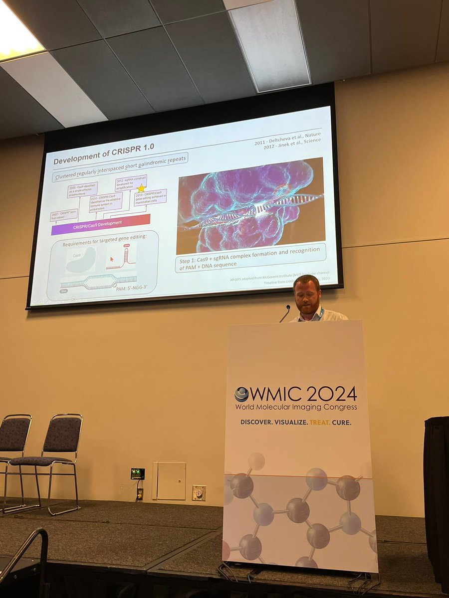 Had the pleasure of giving an educational talk <a href="/WMISWMIC/">WMIS WMIC</a> on how we can utilize  CRISPR editing in the field of molecular-genetic imaging #WMIC2024 #science