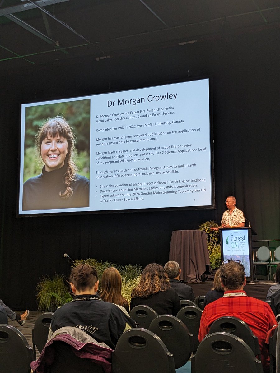 Congratulations to Dr Morgan Crowley @morganahcrowley for receiving the Thomas Hilker Young Scientist Award! #forestSat #forestsat24