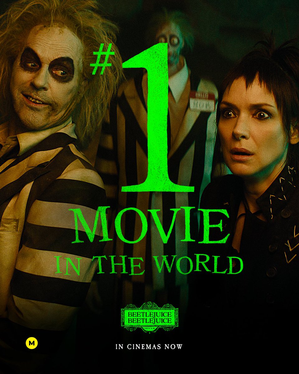 Don’t ghost the #1 movie in the world. 👻 #Beetlejuice #Beetlejuice is in cinemas now.