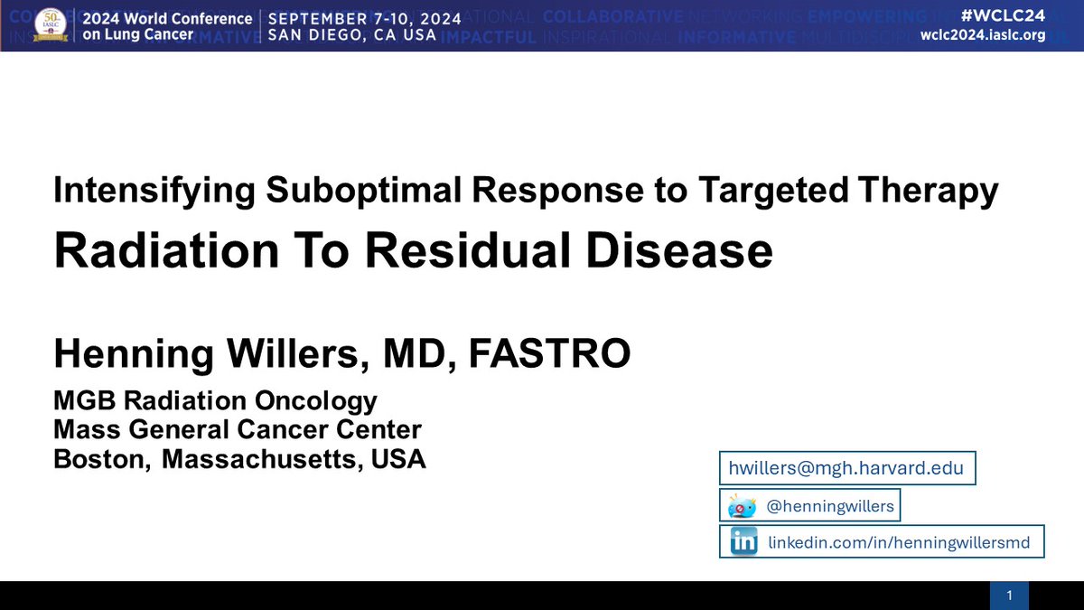 Henning Willers, MD, FASTRO tweet media