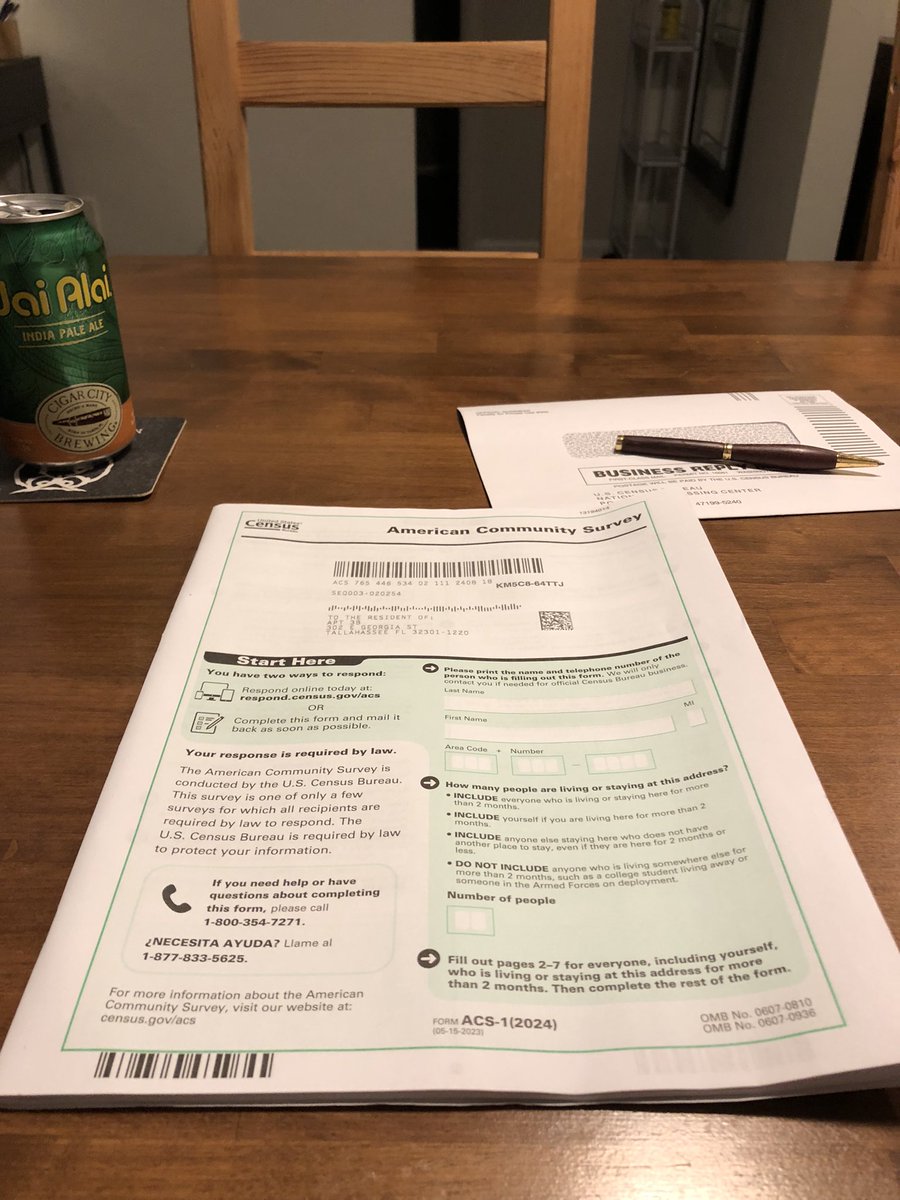 Actually giddy to see the American Community Survey in my mailbox this afternoon. 

Does anyone know how I claim my share of the citations?