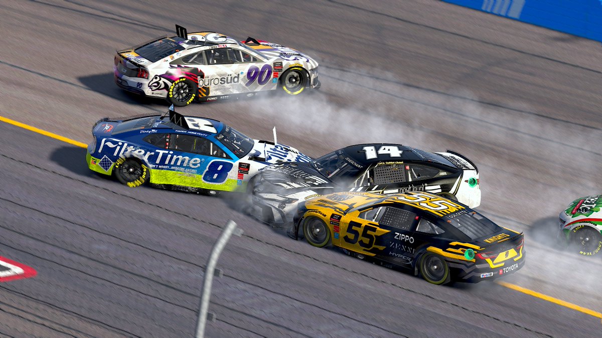 Merch (@merch_n57) on Twitter photo Wrecked and then wrecked again. Still came away with a P26 so decent for points but should have been better. Hopefully Homestead is a cleaner race. +18 to the cut with 1 race to go.
Thanks to <a href="/nextlvlracing/">Next Level Racing</a> and <a href="/FgraccelE/">fgrACCEL eRacing</a> Wrecked and then wrecked again. Still came away with a P26 so decent for points but should have been better. Hopefully Homestead is a cleaner race. +18 to the cut with 1 race to go.
Thanks to <a href="/nextlvlracing/">Next Level Racing</a> and <a href="/FgraccelE/">fgrACCEL eRacing</a>