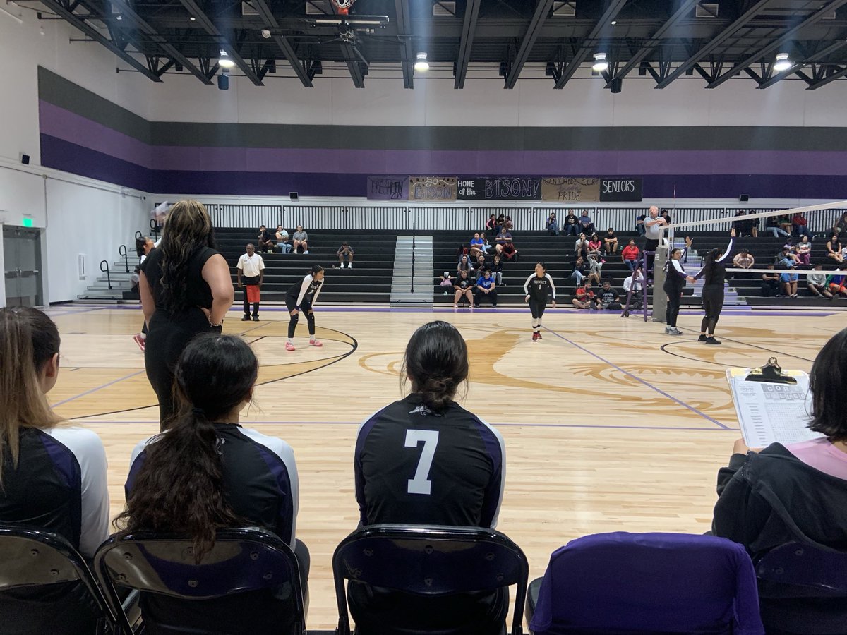 Our Lady Bison Volleyball team with 🧹over Adamson tonight! Great job ladies!!