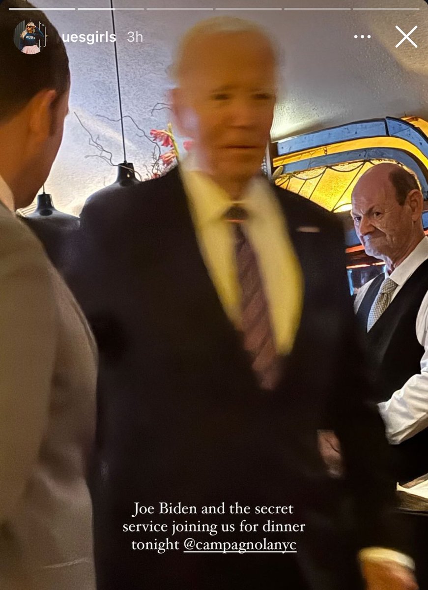 hillwass's tweet photo. Trump keeps asking where Biden is and I know for a fact the answer is an UES Italian restaurant #debate https://t.co/nA0YWJXmkx