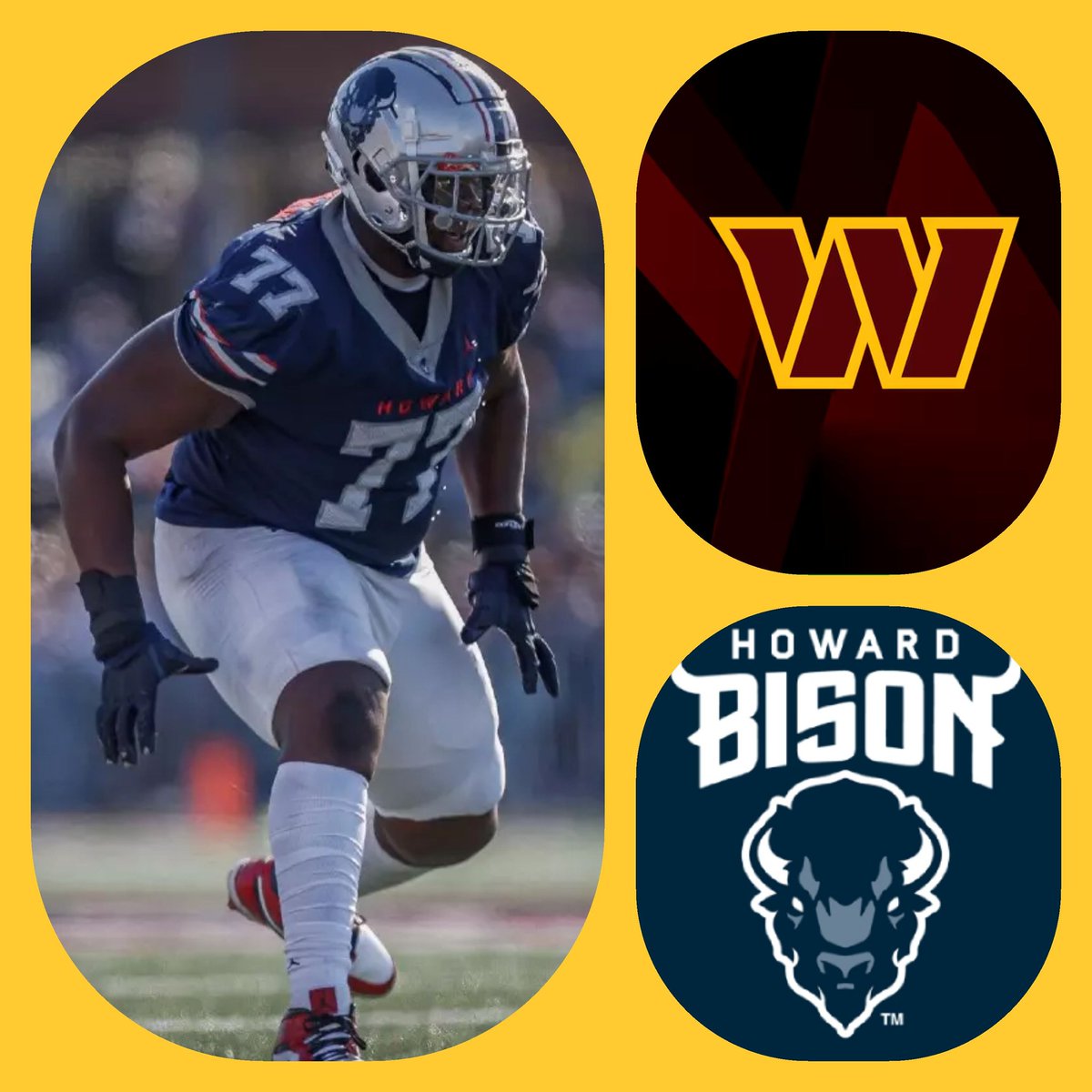 Congratulations (OL) Anim Dankwah from Howard University signed with the Washington Commanders practice squad
