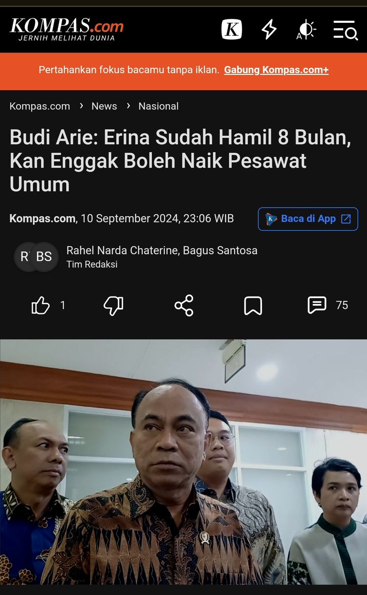 Visi presiden di akhir jabatan, ibu hamil 8 bulan difasilitasi pesawat pribadi. Bravo Pak Jokowi.

Kalo ada buzzer keluarga yang mau pake topik ini buat ucapan terima kasih ke Jokowi, dipersilakan.