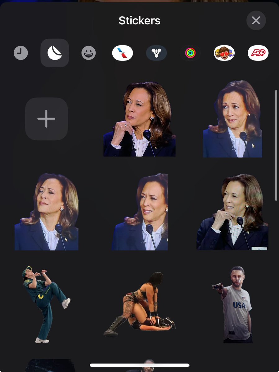 Blackboy__Fly's tweet photo. My sticker collection is getting a  a lot of love. #Debate2024 https://t.co/fcjIrS7lIL