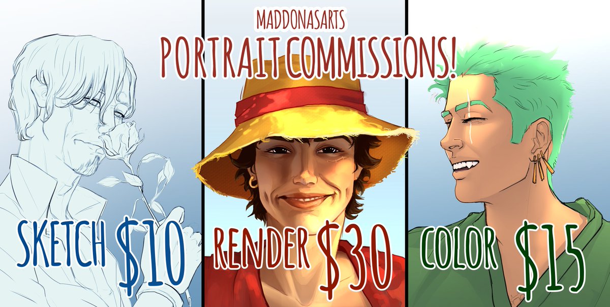 maddonasarts's tweet photo. Portrait commissions are open (✿◡‿◡)
More information and other available commisions on: https://t.co/QidQEiRnid
#commissions #artcommissions #commissionsopen https://t.co/RERAG1JjN5
