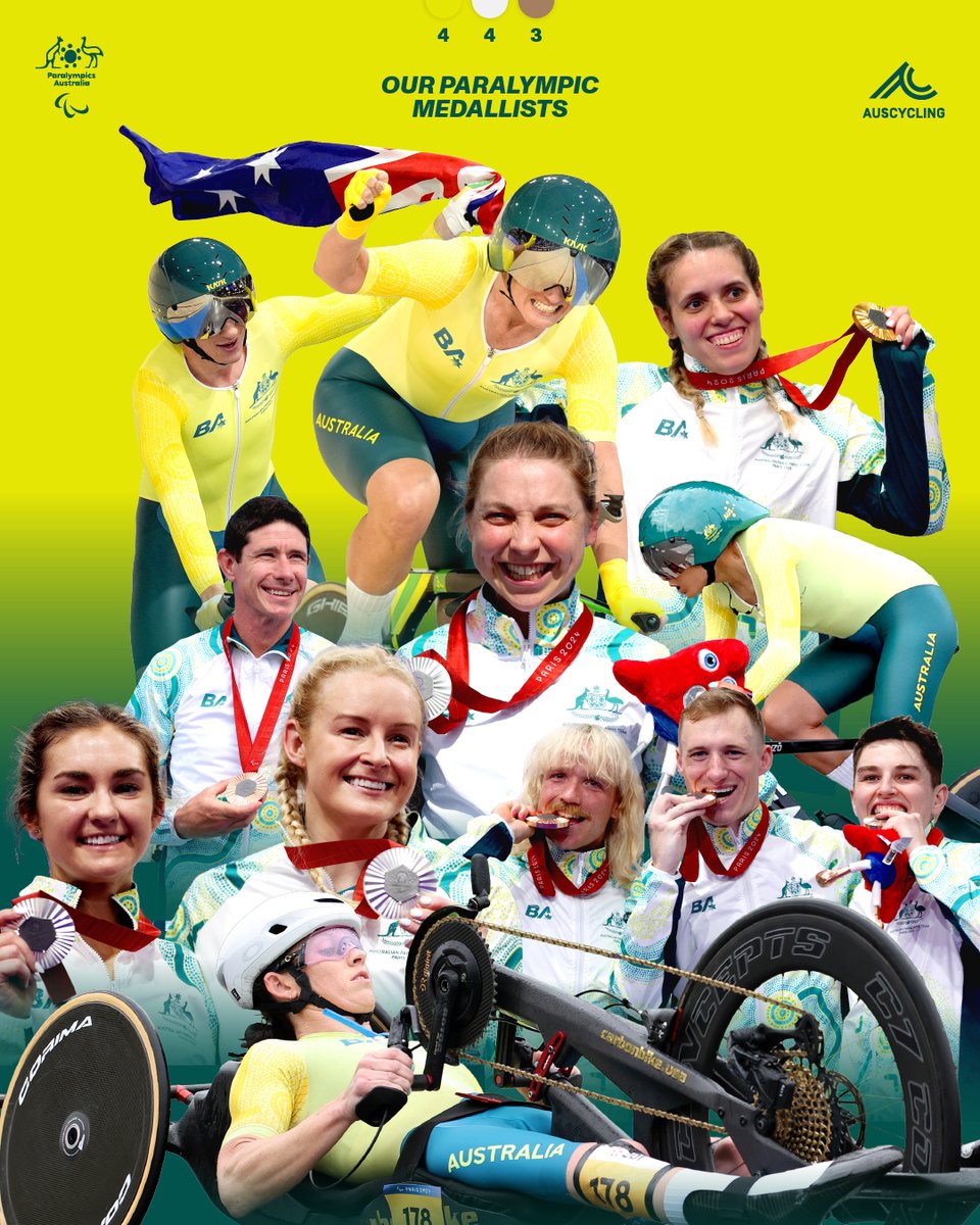 ARA Australian Cycling Team (@auscyclingteam) on Twitter photo An inspirational team 🇦🇺💛
Congratulations to all 13 of our #Paris2024 #Paralympics para-cyclists, 11 of which return home with Paralympic medals 🔥
<a href="/AusCycling/">AusCycling</a> <a href="/AUSParalympics/">AUS Paralympic Team</a> #ImagineWhatWeCanDo #ParaCycling An inspirational team 🇦🇺💛
Congratulations to all 13 of our #Paris2024 #Paralympics para-cyclists, 11 of which return home with Paralympic medals 🔥
<a href="/AusCycling/">AusCycling</a> <a href="/AUSParalympics/">AUS Paralympic Team</a> #ImagineWhatWeCanDo #ParaCycling