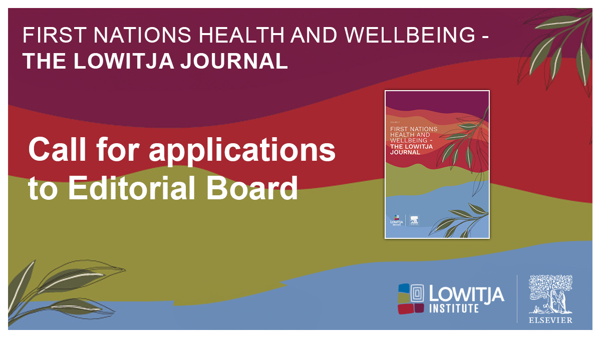 The Lowitja Journal invites experienced authors and reviewers with significant research experience in First Nations health and wellbeing to submit an EOI to join the editorial team as an Associate Editor. 

Learn more and apply: hubs.li/Q02Pr5hC0