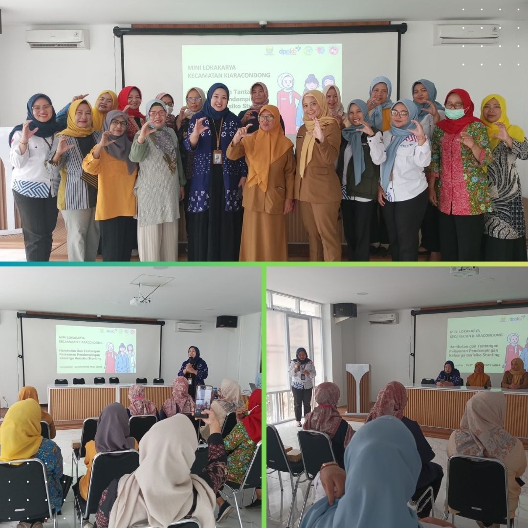 Mini Lokakarya dengan tema Hambatan dan Tantanban Pelayanan Pendampingan, dengan narsum TA Stunting Jabar di Aula Kecamatan, Selasa 10 September 2024