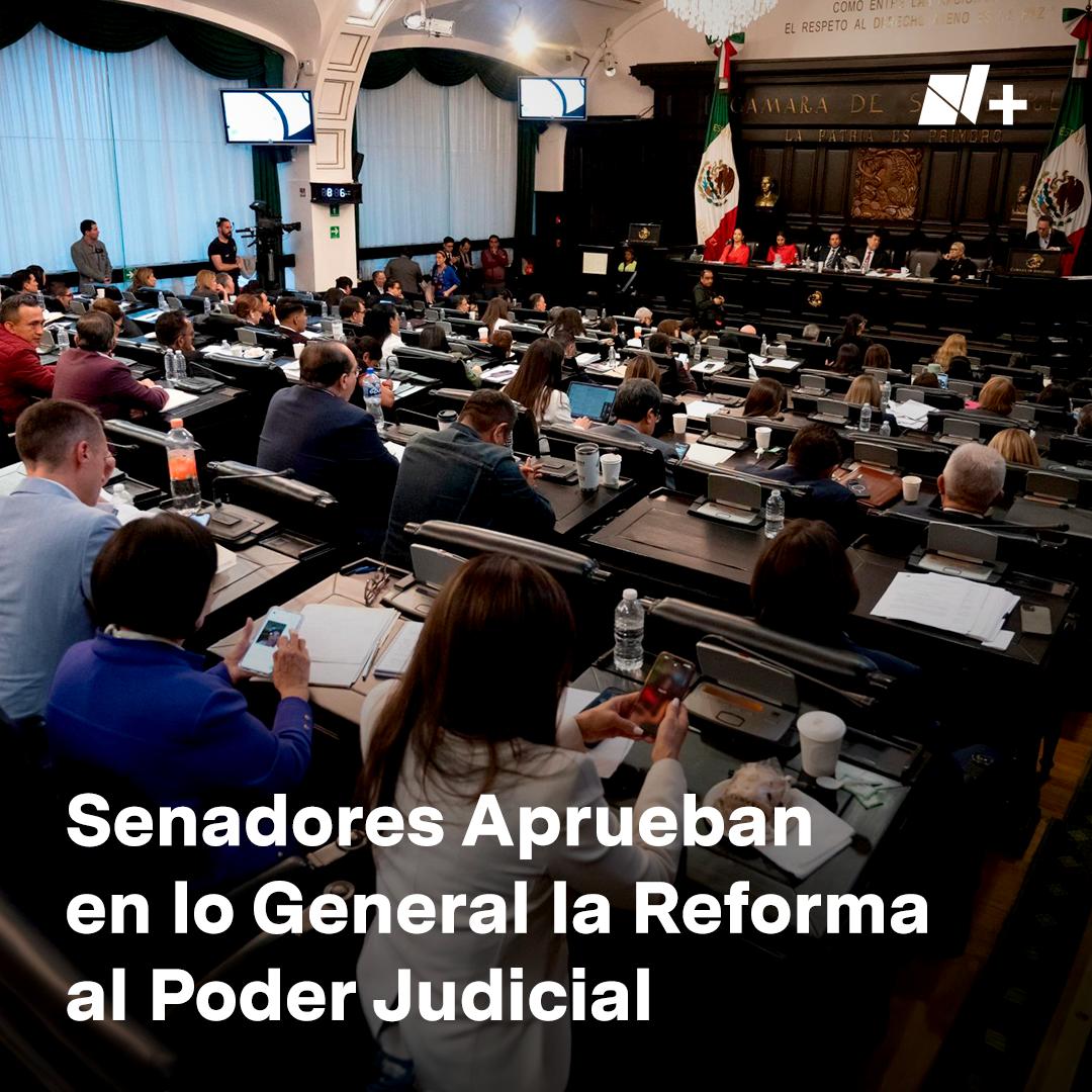 #ÚltimaHora: Senadores aprueban en lo general la reforma al Poder Judicial, en la Casona de Xicoténcatl, sede alterna del Senado.