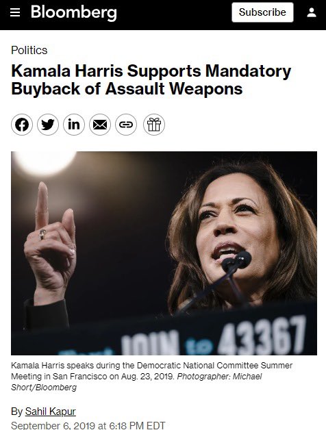 libsoftiktok's tweet image. Kamala says she wouldn’t take away your guns.

She supports mandatory gun buybacks.
