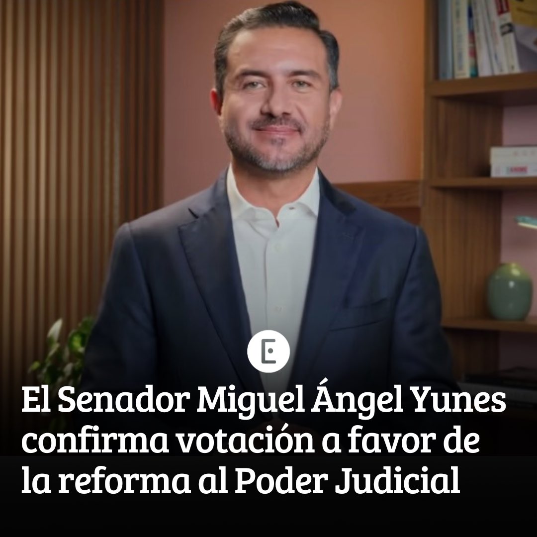 🔴#ÚltimaHora | Miguel Ángel Yunes votará a favor de la reforma judicial 

Hace unos momentos en su primera intervención, el Senador de la República de <a href="/AccionNacional/">Acción Nacional</a> por el estado de Veracruz (<a href="/MYunesMarquez/">Miguel Ángel Yunes Márquez</a>) se pronunció a favor de la reforma al #PoderJudicial.