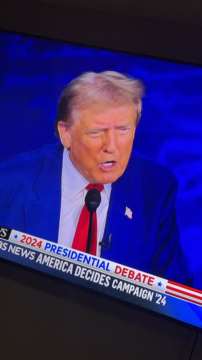 Say what you want, but whoever put that fade job on Donny’s toupee wasn’t playing! #Debate2024