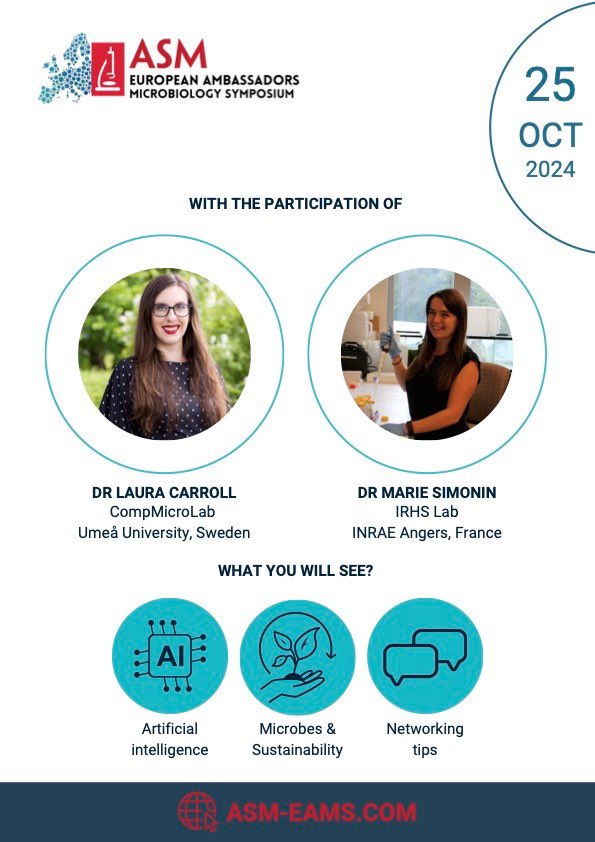 ASM_YLC's tweet photo. Microbiology enthusiasts across Europe, don't miss out! The European Ambassadors Microbiology Symposium is coming up on Oct 25, 2024! 🔬 Latest research 🎤 Expert talks 🏆 Research awards 💻 Virtual &amp; FREE to attend!
Submit abstracts by Sept 27, 2024. https://t.co/IETid3ojVb