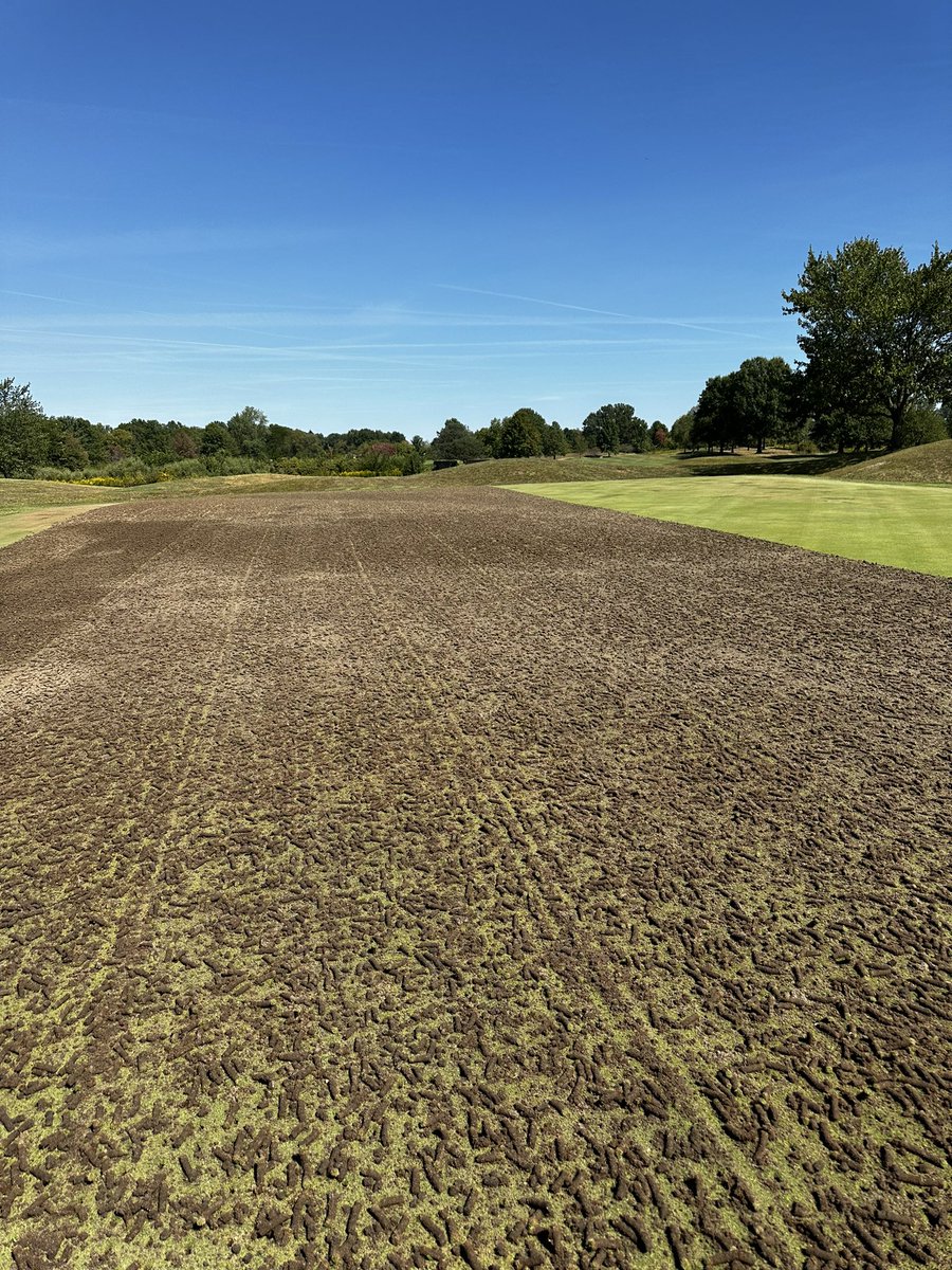 Always the best time of the turf calendar !! Thanks to all the efforts for aerification 2024 ! Couldn’t do it without all the staff, I owe you guys and girls tenfold. #aericationstation #findthegrind