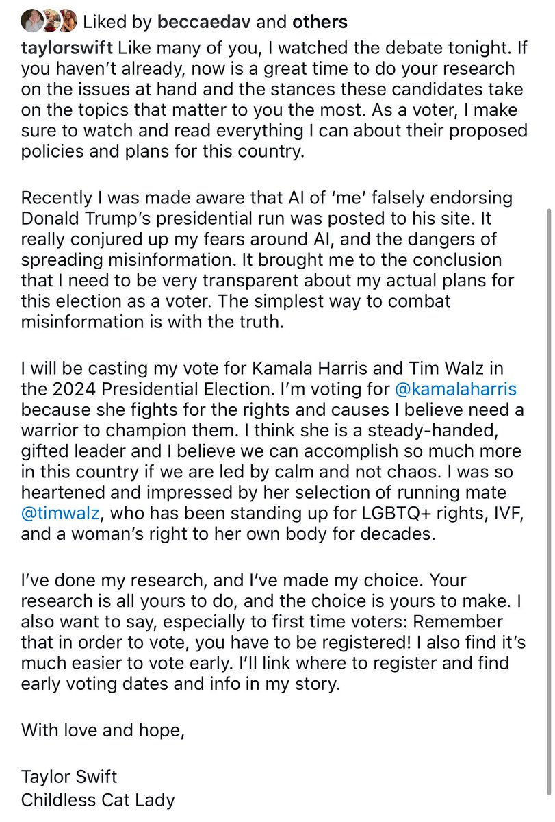 Perfectly timed assist from Taylor Swift.