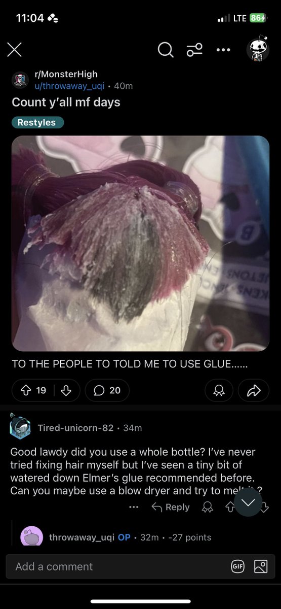 texcritter's tweet image. amazing things happening over on the monster high subreddit