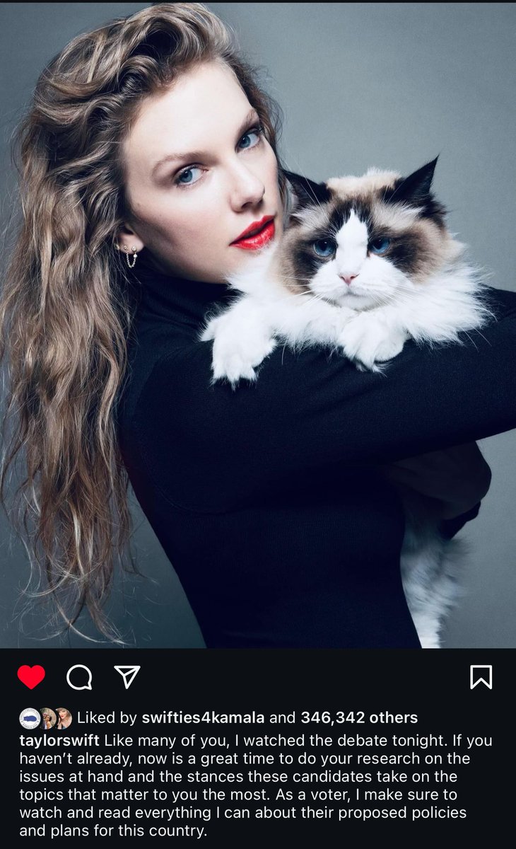 swifferwins's tweet image. TAYLOR SWIFT JUST ENDORSED KAMALA HARRIS!!!!