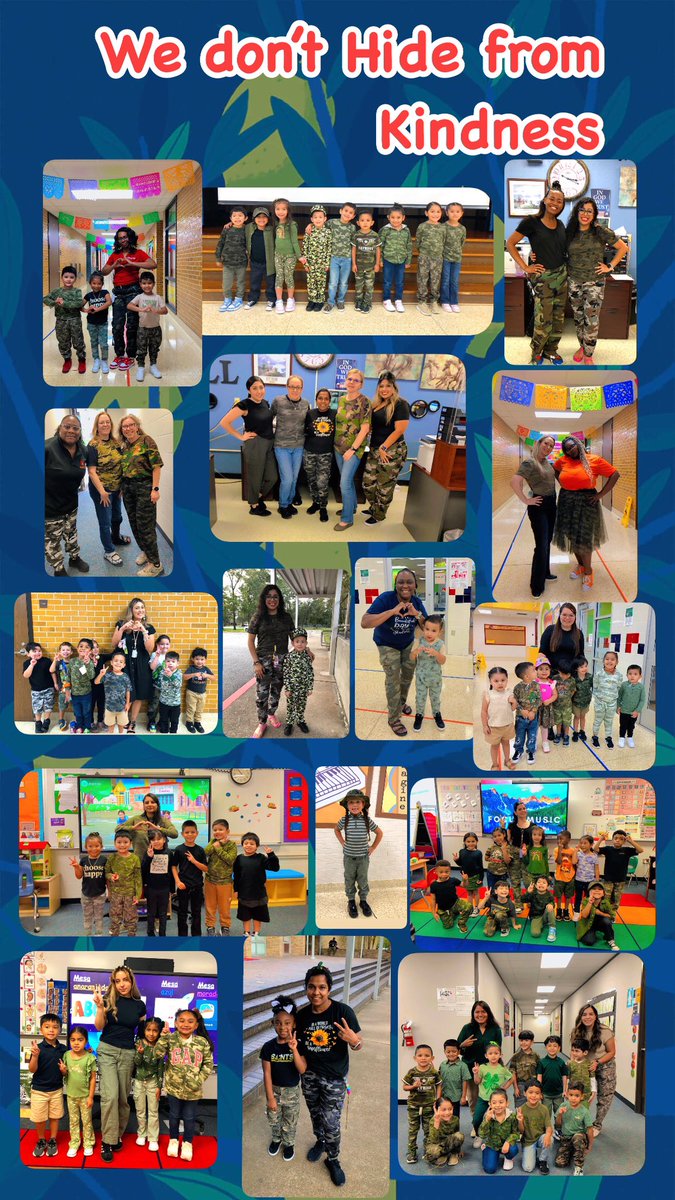 Tetri Mahadeo (@tetrimahadeo) on Twitter photo “Happy Camo Day, everyone! Today is all about embracing the art of blending in, and to show we don’t Hide Kindness ♥️<a href="/Magrill_AISD/">Magrill Primary School</a> <a href="/kiebony31/">Ebony Brown</a> <a href="/jcarbajal0913/">Jessica Carbajal</a> <a href="/bksanchez7/">Brenda K. Sanchez, M.Ed.</a> <a href="/RR_Sweet/">Robin Sweet, M. Ed.</a> <a href="/APEHernandez/">Evelyn Hernandez</a> <a href="/Primary_AISD/">Aldine ISD Early Learning</a> <a href="/kinderfryes/">Emily Frye</a> <a href="/ms_avilaa/">Marisol Avila</a> <a href="/m_mgonzalez13/">Marisela Gonzalez</a> “Happy Camo Day, everyone! Today is all about embracing the art of blending in, and to show we don’t Hide Kindness ♥️<a href="/Magrill_AISD/">Magrill Primary School</a> <a href="/kiebony31/">Ebony Brown</a> <a href="/jcarbajal0913/">Jessica Carbajal</a> <a href="/bksanchez7/">Brenda K. Sanchez, M.Ed.</a> <a href="/RR_Sweet/">Robin Sweet, M. Ed.</a> <a href="/APEHernandez/">Evelyn Hernandez</a> <a href="/Primary_AISD/">Aldine ISD Early Learning</a> <a href="/kinderfryes/">Emily Frye</a> <a href="/ms_avilaa/">Marisol Avila</a> <a href="/m_mgonzalez13/">Marisela Gonzalez</a>