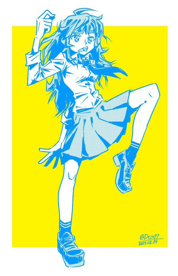 「#これを見た人は何か青いものをあげる #OC」|ダメテツジン17のイラスト