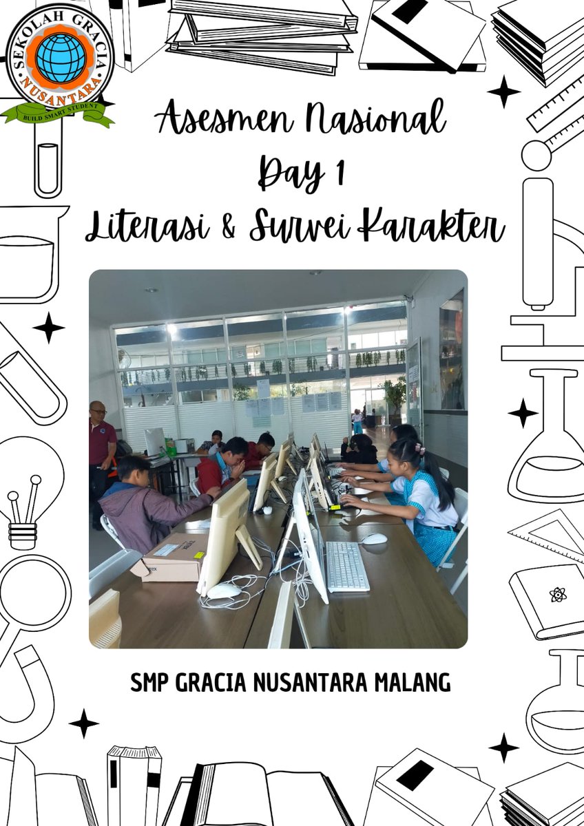 Asesmen Nasional hari pertama untuk tingkat SMP, sukses dilaksanakan di Sekolah Gracia Nusantara.  Melalui asesmen ini diharapkan bisa diperoleh gambaran menyeluruh dari kualitas pembelajaran di satuan pendidikan SMP Gracia Nusantara.