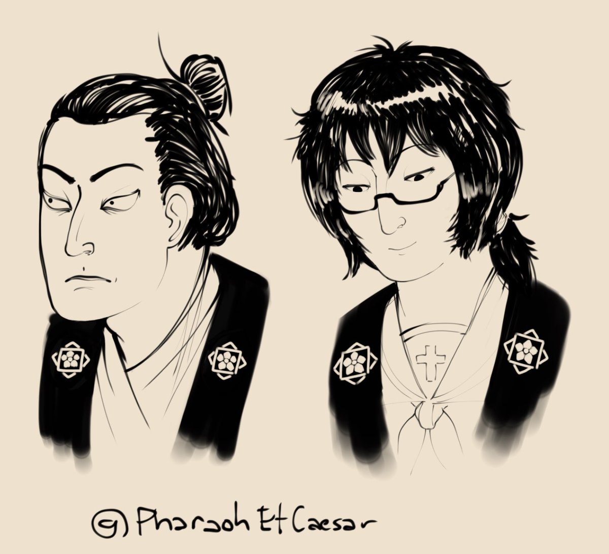 it is over for you. i have depicted you as the traditional ukiyo-e figure, and i as the more realistic ukiyo-e figure.