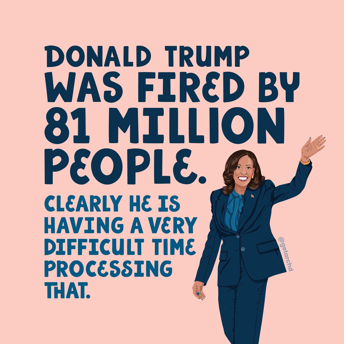Kamala Harris wiped the debate floor with him. Now let’s get to work and go elect our first Madam President!! <a href="/KamalaHarris/">Kamala Harris</a> @KamalaHQ <a href="/riseunitedvote/">Rise United</a> #debate2024