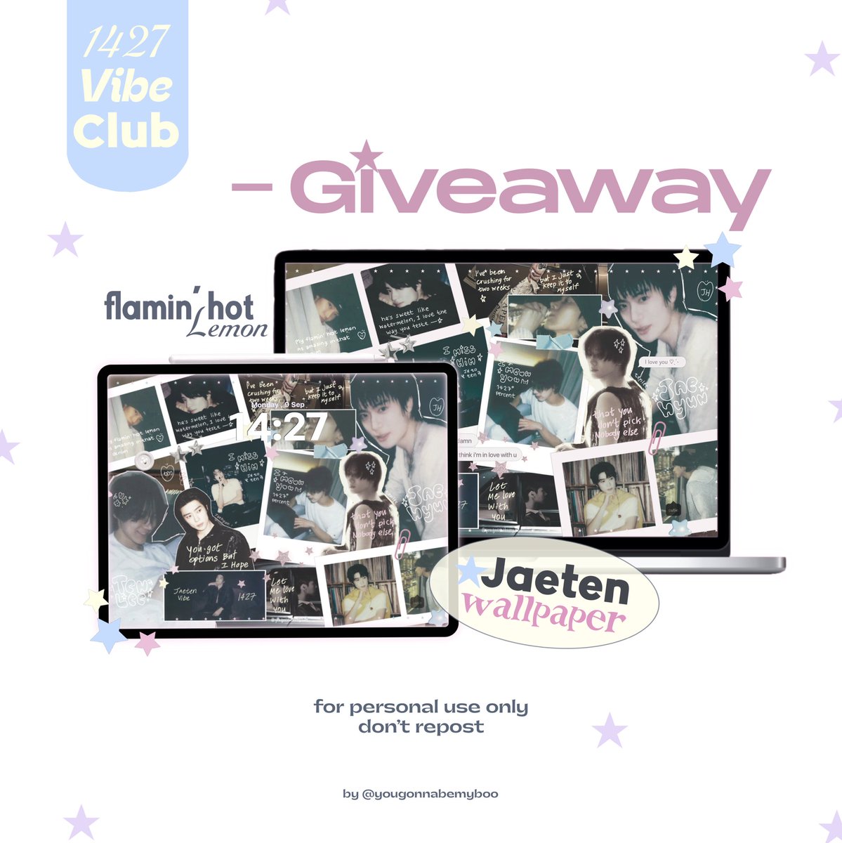 ͟͟͞ ♡̶ pls rt or ♡  before use ⁕ 🗝️🎧

♡ 🐈‍⬛ giveaway wallpaper iPad n Mac 🐈 🫳🏻࿐ ˚.
      ♡̫ 𓏳 my flamin’ hot lemon ; jaeten🧃

! personal use only | don’t repost !

ᙏ̤̫  link in mention