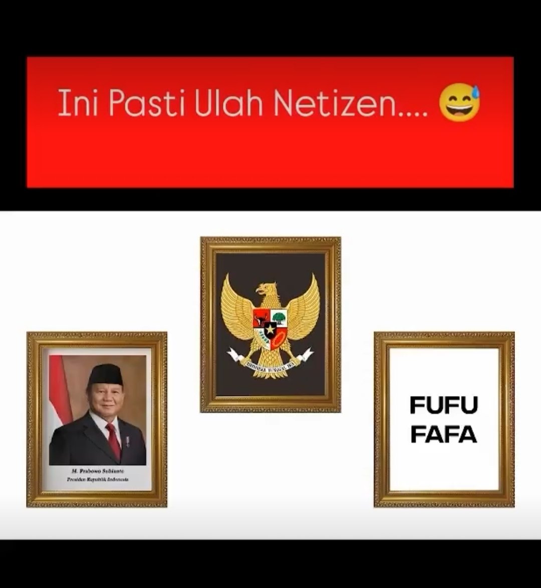 😂
Semua partai diam 
Ketika ada kasus fufufafa 

Hanya PSI dan kaum PENJILAT ya yang stay membela FufuFafa 😂 

Bahkan PKS yg udah bersama PSI 
Mereka hanya diam tidak membela FufuFafa 😂🤣 

Akan ada pertemuan rekonsiliasi ibu Megawati&amp;pak Prabowo 

kaum PENJILAT ketar ketir🤣