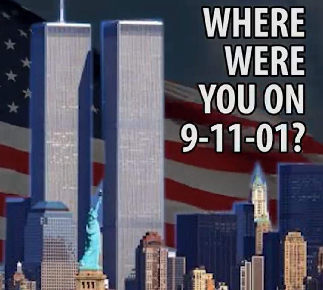 I will never forget where I was on September 11, 2001. 
I was preparing for my radio broadcast when news broke that a plane flew into one of the towers.
Then I watched in awe as the second plane flew into the other tower, plane 3 into the Pentagon and plane 4 into a field in PA.