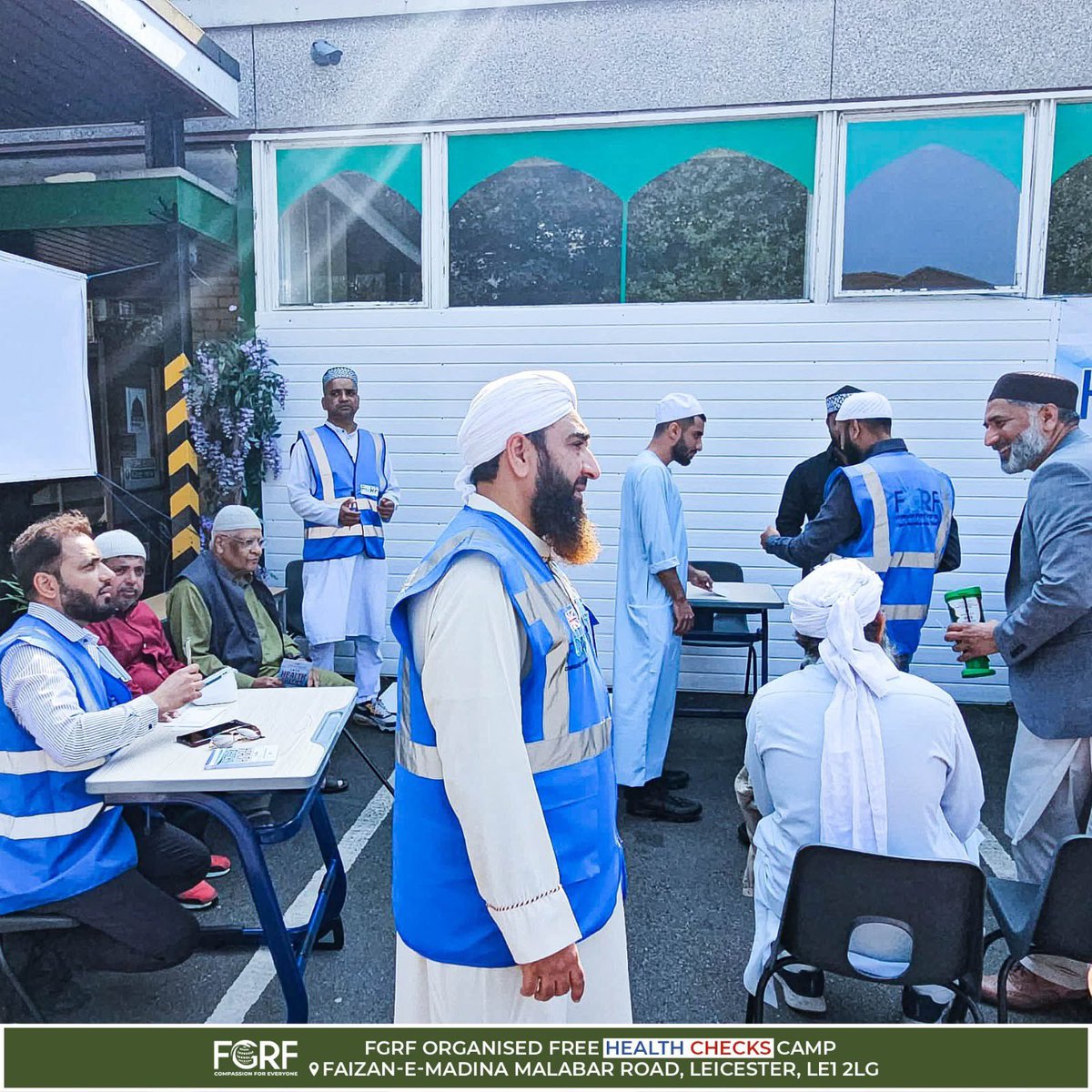 #FGRF's recent 'Free Health Checks' camp set up last week in Leicester UK.

A free health check for the public, assessing #BMI, body height &amp; weight, and #blood pressure measurements.