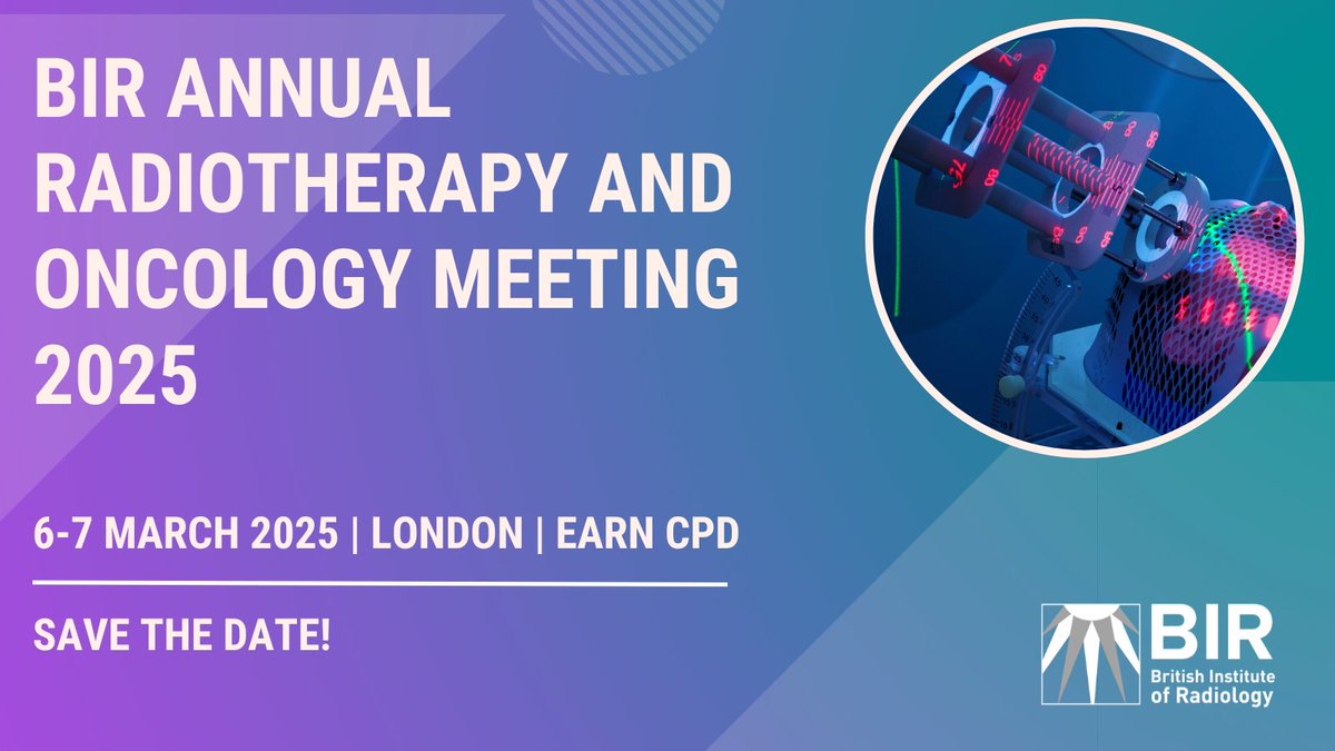 Be ahead of the curve and reserve your early bird place today for #BIRTO25! This meeting will have plenty of opportunities for networking, enhancing your knowledge, and discussing the latest offerings from industry.

Learn more: bit.ly/birto25 #Radiotherapy #Oncology