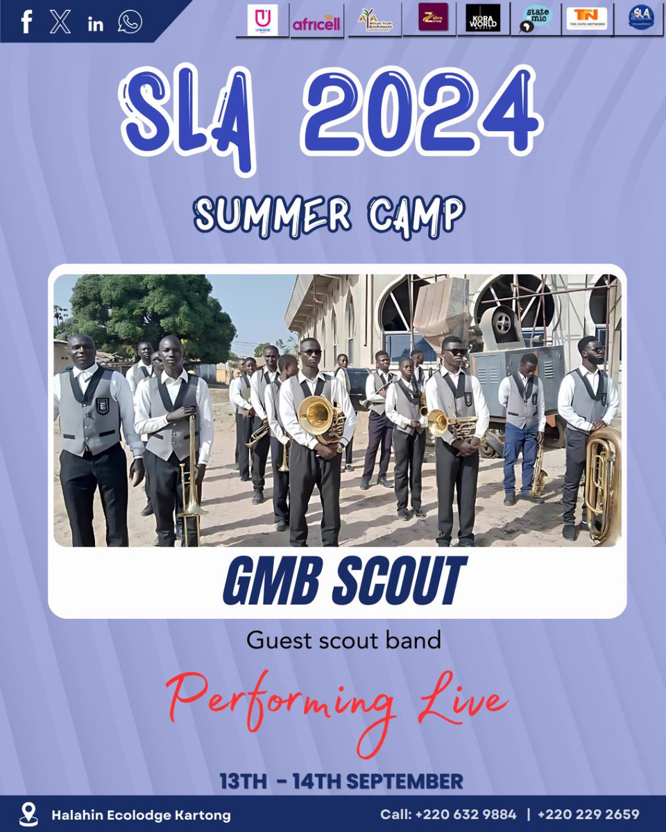 sleadershipacc's tweet photo. SLA SUMMER CAMP ‘24: UNVEILING GMB SCOUT BAND

The GMB SCOUT BAND will lead us in an astonishing scout way; bringing us ambiance and excitement through a march, tip-toeing to the center stage of the opening ceremony with excitement. https://t.co/oN37j5315D