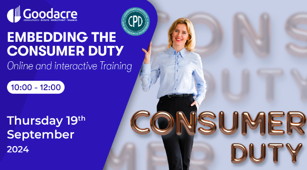 Join our webinar, Embedding the Consumer Duty, on Thurs 19th Sept, 10:00-12:00. Tailored for HR professionals and those familiar with financial services regulation, covering: #ConsumerDuty scope, Key issues &amp; implementation, Conduct Rule 6 &amp; more
Register: lnkd.in/eiribqvw