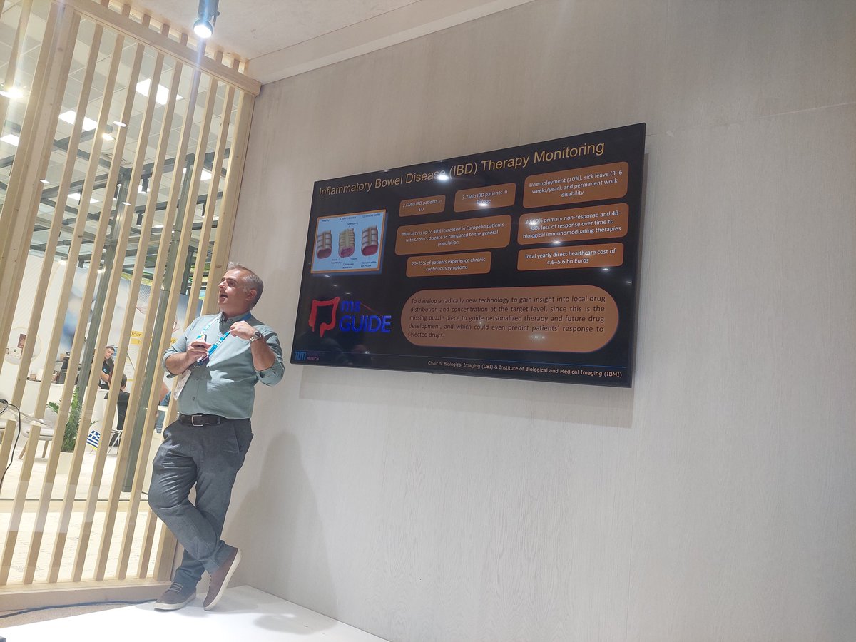 ms_guide's tweet image. #msGUIDE coordinator @DGorpas informing about #fluorescence molecular #imaging and #endoscopy and its applications in #IBD at #TIF2024 @german_pavilion Hall 13, B2B Lounge