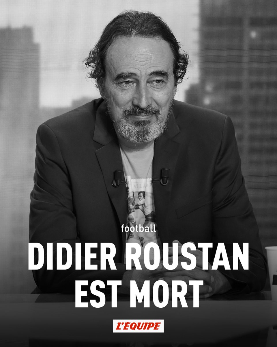 Âgé de 66 ans, Didier Roustan, figure de la chaîne L'Equipe depuis 1999, est décédé brutalement dans la nuit de mardi à mercredi après plusieurs semaines de lutte contre la maladie. ow.ly/s8LR50TkRRi