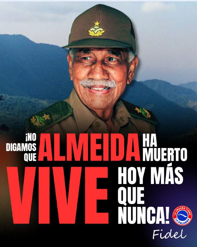Juan Almeida: Hay que ser duro, corregir defectos y reconocer virtudes. Ser amigo y jefe, soldado y capitán, respetar y ser respetado. No pedir lo que no se sea capaz de hacer. Exigir lo que para mí también resulta un sacrificio. 
#AlmeidaVive