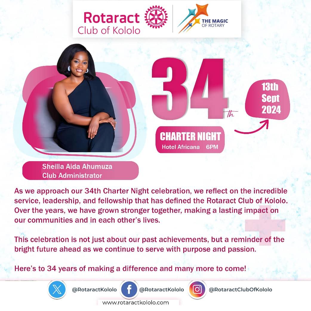 rotaractkololo's tweet photo. Together We Grow Stronger!
As we approach our Charter Night, we reflect on the incredible journey of leadership, service, and fellowship that has united us. This celebration isn’t just about our achievements but also a look forward to the bright future ahead. 

#TheWarriorsat34 https://t.co/g8krBwhqB2