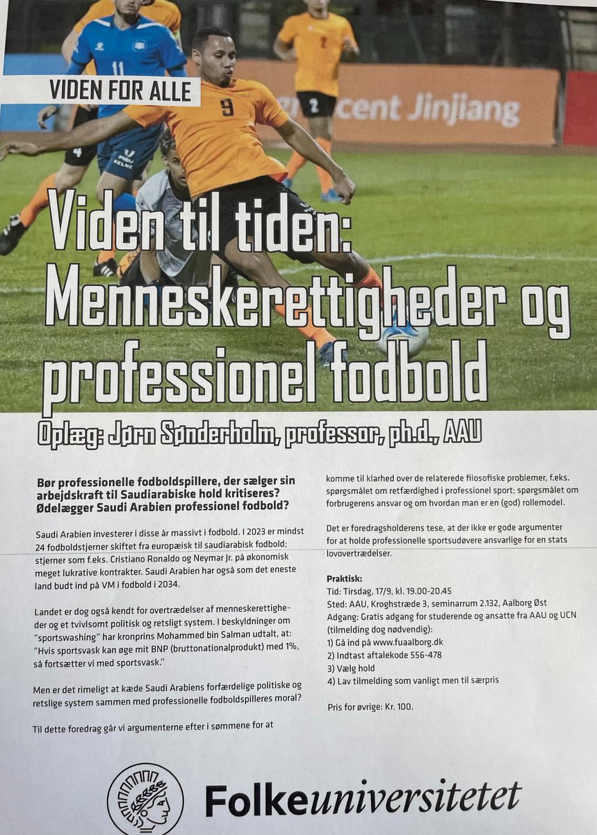 Kom og vær med på tirsdag. Helst i fodboldtrøje ⚽️
#AAUstuderende #fodbold #superliga <a href="/NORDJYSKEsport/">NORDJYSKESport</a> <a href="/aalborg_uni/">Aalborg Universitet</a>