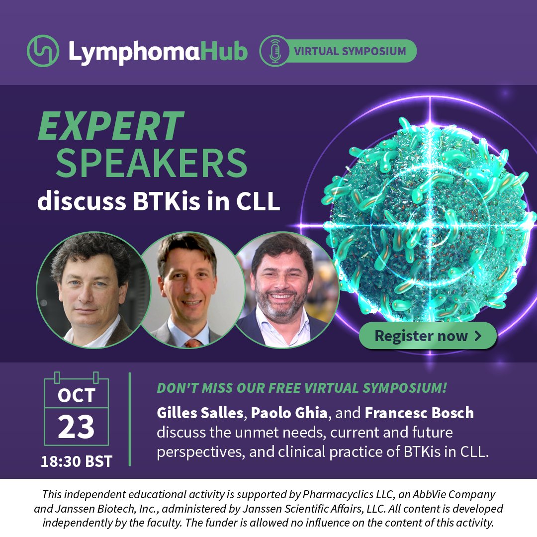 📅 Save the date! 

On Wednesday, October 23, join our free virtual symposium chaired by @gilles_salles.  

Registration is now open: loom.ly/mUIpMpw  

#lymsm