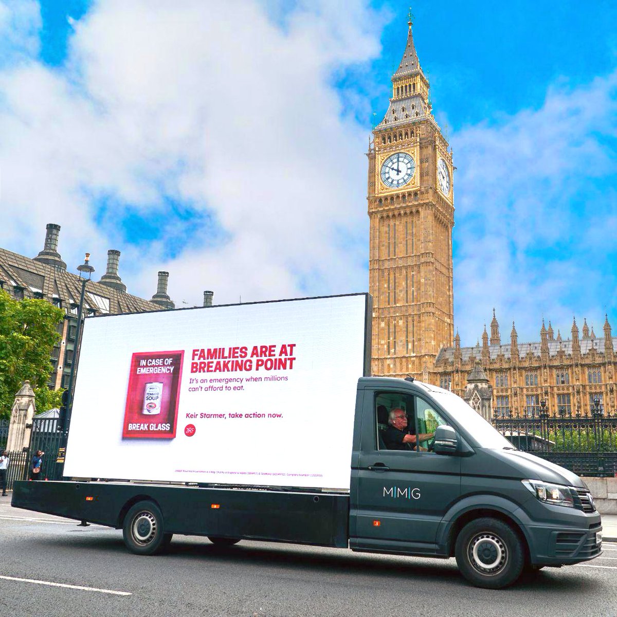 💥 Families are at breaking point.

It is an emergency when people cannot afford essential items like food, baby formula and sanitary products.

We have been driving around Westminster asking Keir Starmer to take urgent action against hardship. Have you spotted our van?