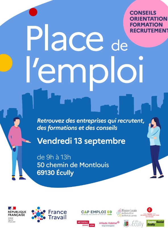 IsabelleCharrel's tweet image. [#Evènement] 📢 1ère place de l&apos;#Emploi organisée par @FranceTravail @TassinDemiLune  et les partenaires #RéseauPourlEmploi le vendredi 13 septembre de 9h à 13h à #Ecully 
👉Votre CV est prêt ?