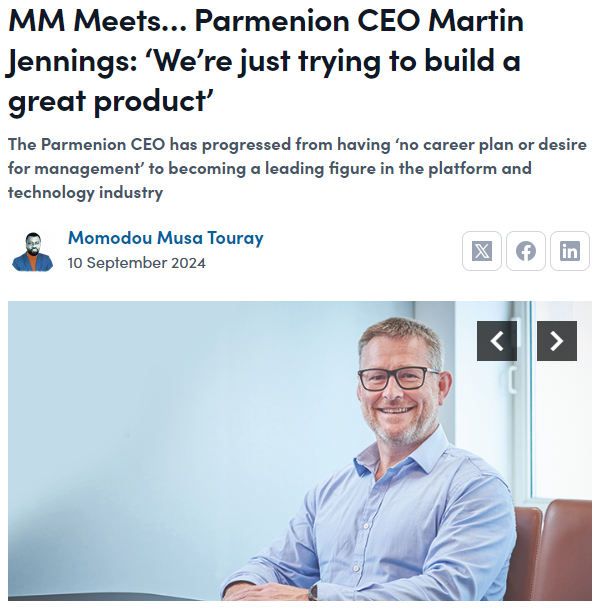 Parmenion (@parmenionuk) on Twitter photo CEO <a href="/m_jennings72/">Martin Jennings</a> discusses his unconventional leadership journey & why now is the most exciting time for platforms with <a href="/mmtouray/">Momodou Musa Touray</a> from <a href="/_moneymarketing/">Money Marketing</a>
Full article ⬇️
🔗shorturl.at/bmUPy
For financial professionals only
#FinancialPlanning #Platform #ChiefExecutive CEO <a href="/m_jennings72/">Martin Jennings</a> discusses his unconventional leadership journey & why now is the most exciting time for platforms with <a href="/mmtouray/">Momodou Musa Touray</a> from <a href="/_moneymarketing/">Money Marketing</a>
Full article ⬇️
🔗shorturl.at/bmUPy
For financial professionals only
#FinancialPlanning #Platform #ChiefExecutive