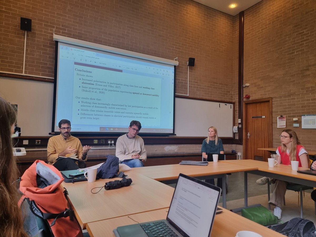 Sarah Ledoux (@sarahledx) on Twitter photo Fantastic start to #EPOP2024, first panel on ECR day on "trust, turnout and democratic dilemmas" with papers by <a href="/helenbramah/">Helen Bramah</a> Edmund Kelly and <a href="/giacomo_melli/">Giacomo Melli</a> 👏 Fantastic start to #EPOP2024, first panel on ECR day on "trust, turnout and democratic dilemmas" with papers by <a href="/helenbramah/">Helen Bramah</a> Edmund Kelly and <a href="/giacomo_melli/">Giacomo Melli</a> 👏