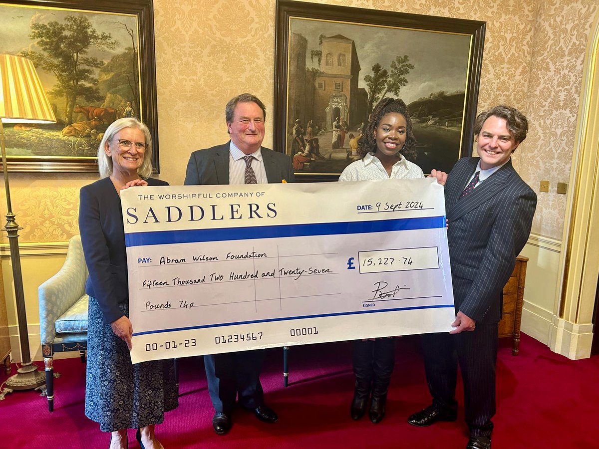 We are very grateful to <a href="/SaddlersCompany/">The Saddlers Company</a> for inviting us back to the beautiful Saddlers' Hall to present us with a cheque of over £15,000 towards our work! 🙌

A huge thank you to all the Saddlers' Company's members for their generosity and support this year🙏