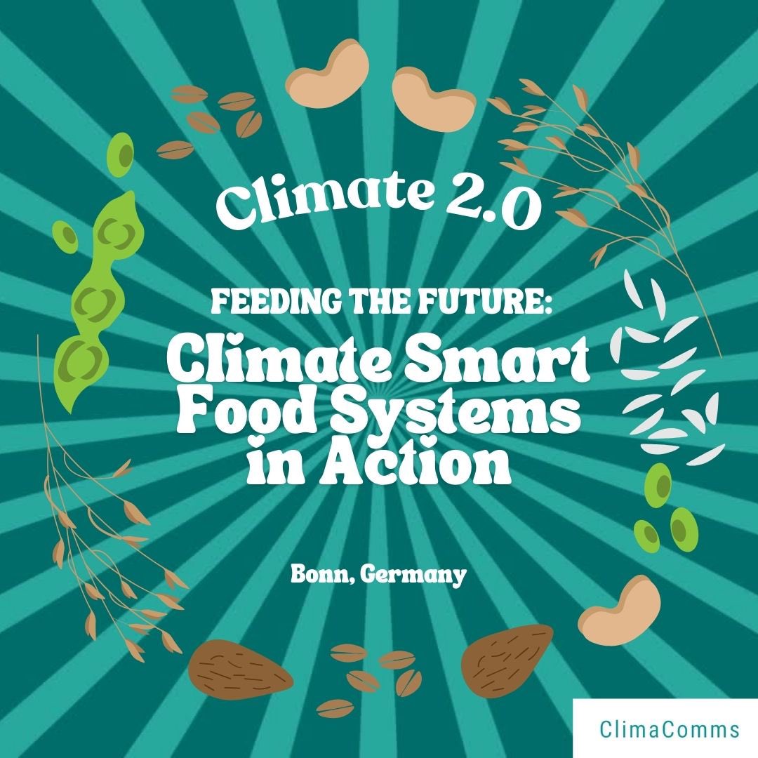 ClimaComms's tweet image. In August, we hosted another Climate 2.0 dialogue in #Bonn, #Germany 

We discussed:

🌳 Food systems as contributors to climate change
💸 The role of policies in shaping food choices
🪷Solutions for climate-smart food production 
🌽 Balancing food security &amp;amp; livelihoods
